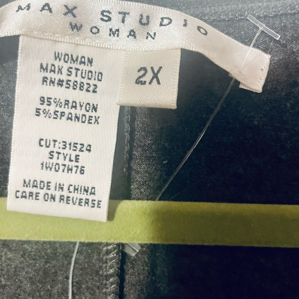 Max Studio Charcoal Drape Tunic Top - Picture 3 of 4